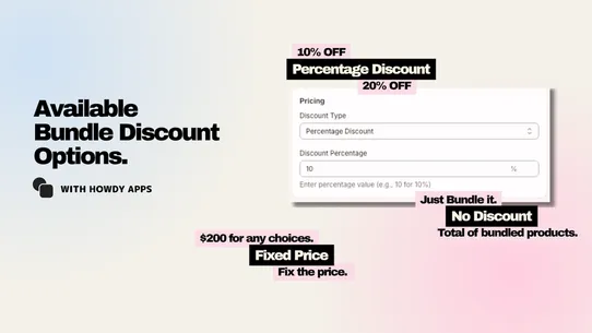Howdy Flexible Product Bundle screenshot