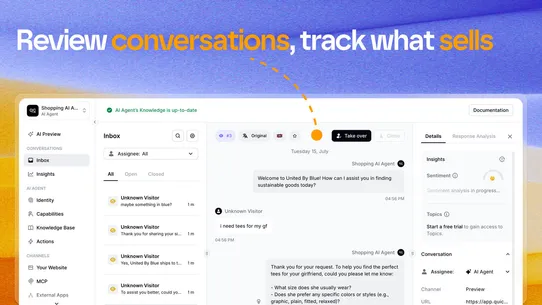 Shopping Agent by Quickchat AI screenshot