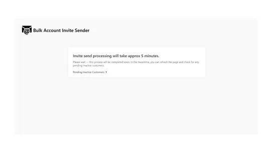 Invite bulk customers screenshot
