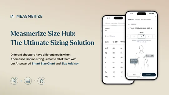 Measmerize Fashion Size Hub screenshot