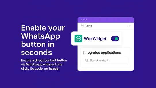 EcomZ: Waz Widget screenshot