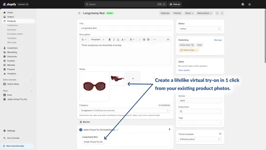 Jeeliz Live Virtual Try‑On screenshot