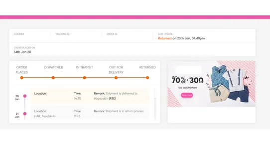 ClickPost Order Tracking screenshot
