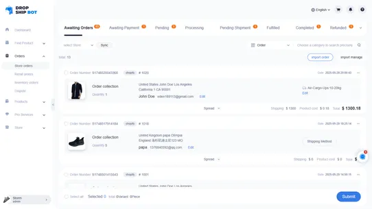 Dropshipbot screenshot