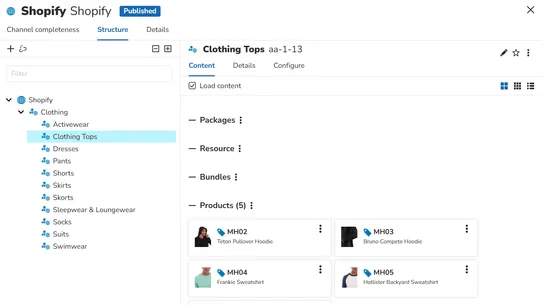 Inriver PIM screenshot