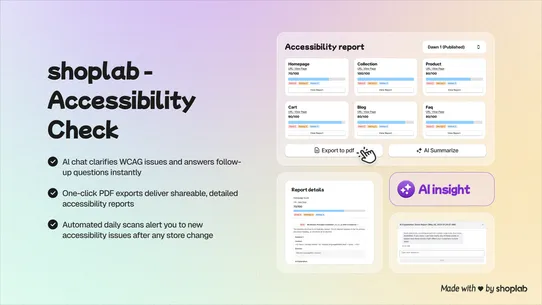 shoplab ‑ Accessibility Check screenshot