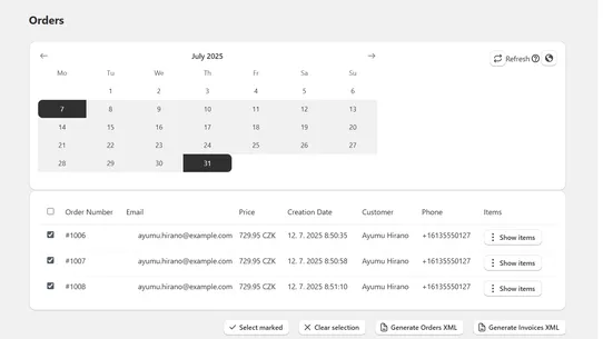 XML Exporter for Pohoda screenshot