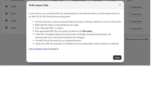 XML Exporter for Pohoda screenshot