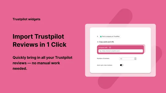 Trustpilot Reviews Widgets screenshot
