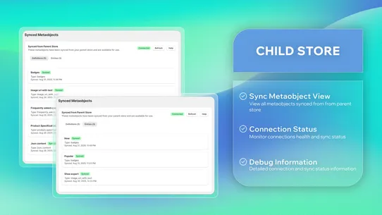 Multi‑store Metaobjects screenshot
