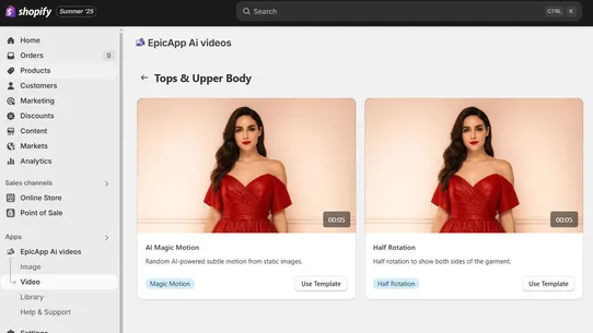 EpicApp for AI Fashion Videos screenshot