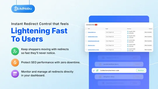 Nabu Fast 301 &amp; 404 Redirects screenshot