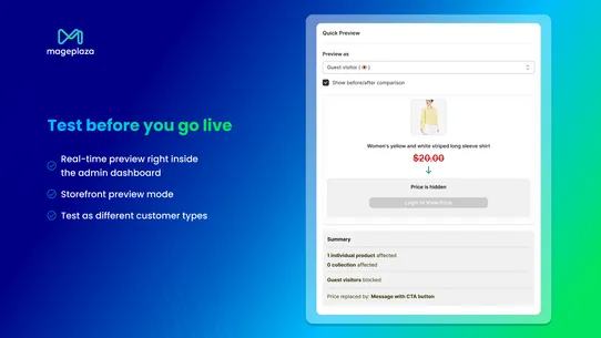 MP Hide Price &amp; Access Control screenshot
