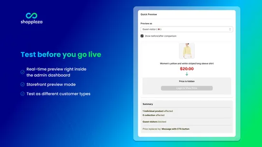 SP Hide Price &amp; Access Control screenshot