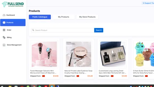Fullsend Dropshipping screenshot