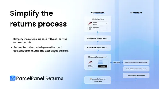 Parcel Panel Returns &amp;Exchange screenshot