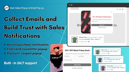 Sam Sales Popup &amp; Email Pop up screenshot