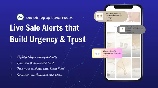 Sam Sales Pop up Social Proof screenshot