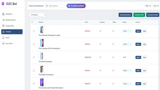D2C Bot screenshot