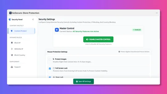 SoSecure‑Store Protection screenshot