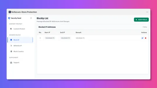 SoSecure‑Store Protection screenshot