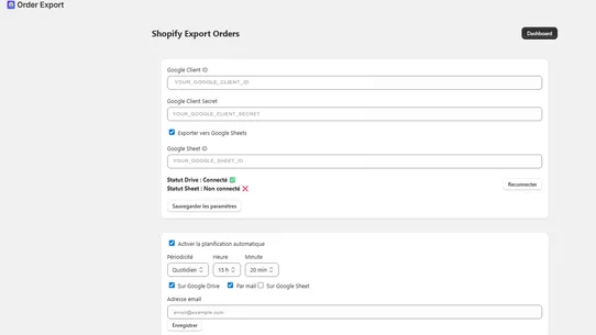 Smart Order Export screenshot