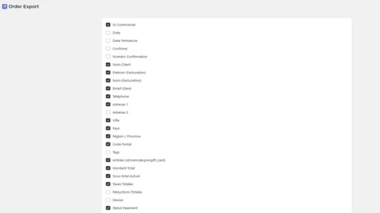 Smart Order Export screenshot