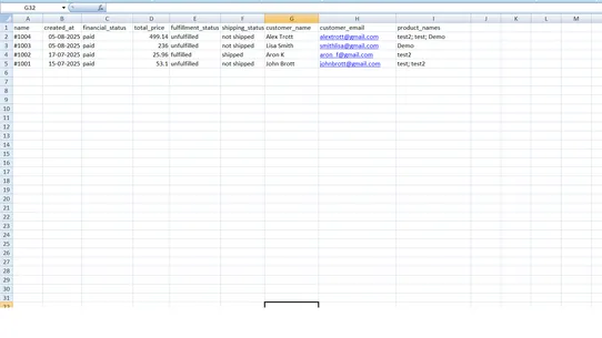 Smart Order Export screenshot