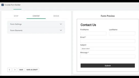 Cruxtab Form Builder screenshot