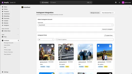 Sprinix Instafeed screenshot