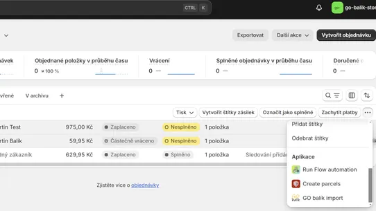 GO Balík screenshot
