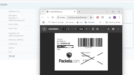 GO Balík screenshot