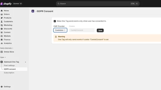 Adsmurai One Tag ‑ Tracking screenshot