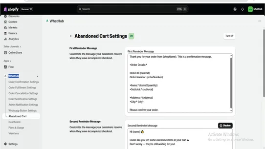 WhatHub – Order Automation screenshot