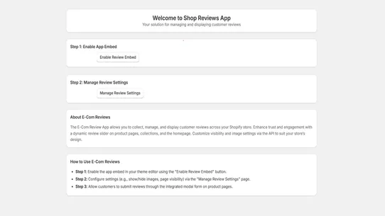 Shop Reviews screenshot