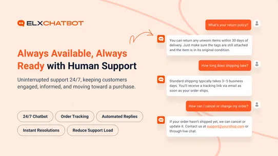 ELX Chatbot: AI &amp; Live Chat screenshot