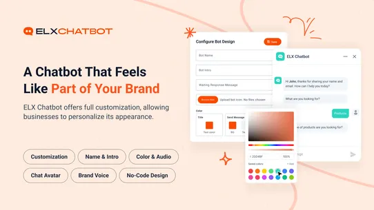 ELX Chatbot: AI &amp; Live Chat screenshot