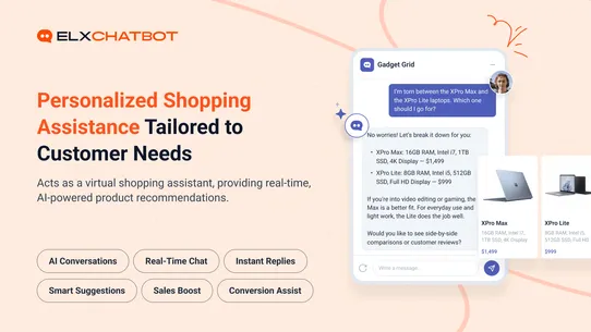 ELX Chatbot: AI &amp; Live Chat screenshot