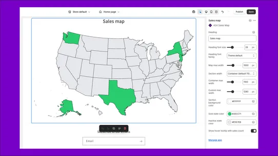 424 Sales Map screenshot