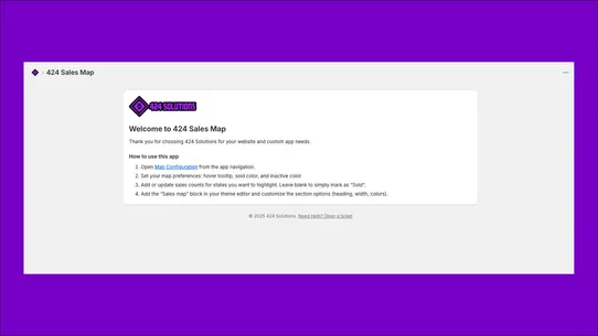 424 Sales Map screenshot