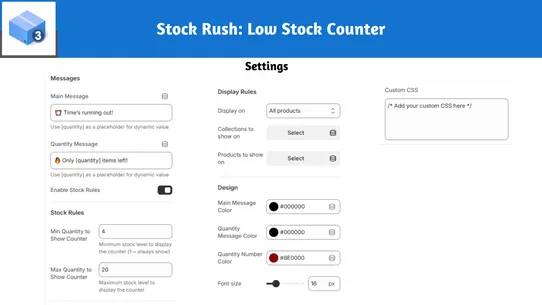 Stock Rush: Low Stock Counter screenshot