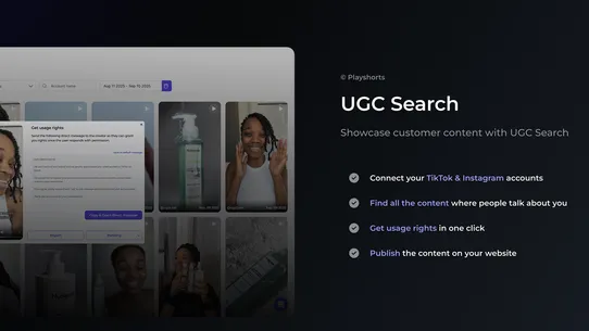 PlayShorts Shoppable Video UGC screenshot