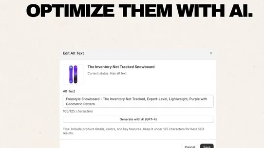 SEO Box: AI Alt Text screenshot
