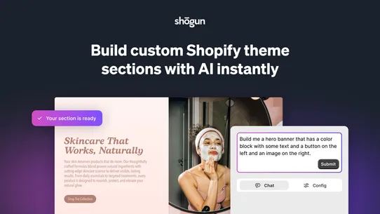 Shogun ‑ AI Section Builder screenshot