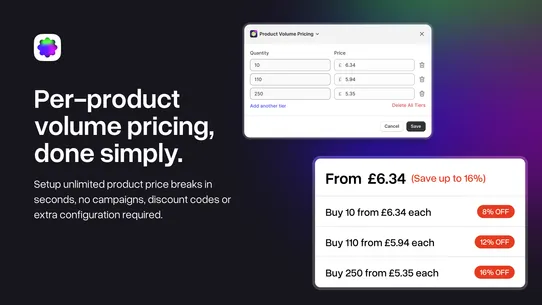 Product Volume Discounts screenshot