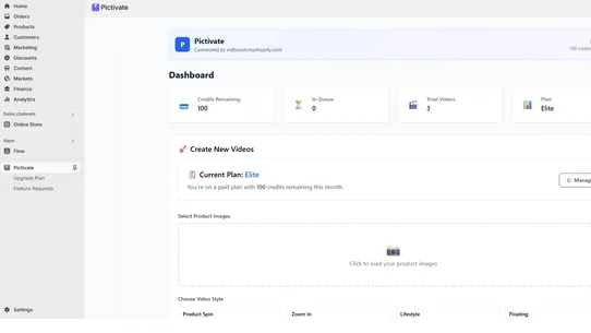 Pictivate screenshot
