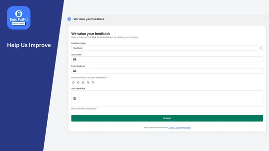 Epic Fulfill: Bulk Orders screenshot