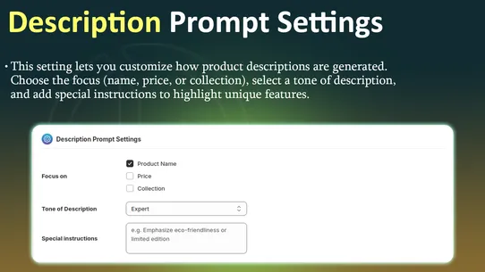 WBL ‑ AI Product Desc Gemini screenshot