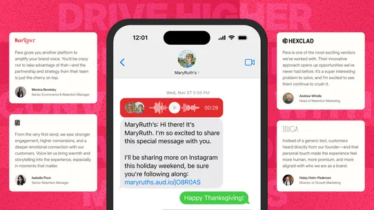 Para: Voice SMS screenshot