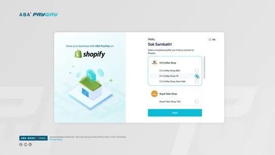 ABA PayWay screenshot